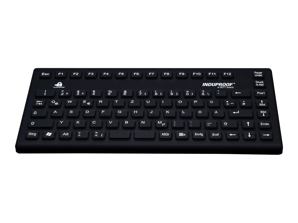 InduKey InduProof SMART COMPACT - Tastatur - USB - QWERTZ - Deutsch - Schwarz