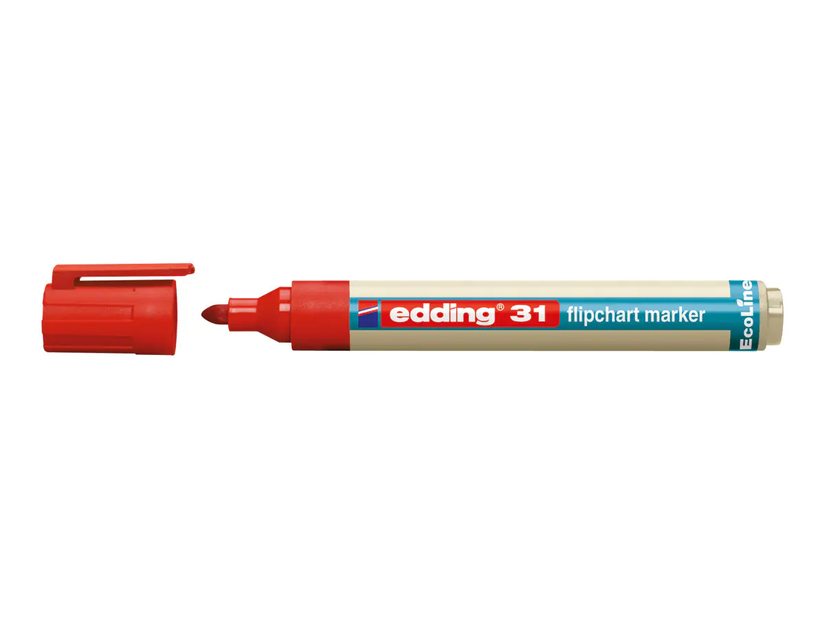 edding Flipchartmarker 31 EcoLine 4-31002 1,5-3mm Rundspitze rot