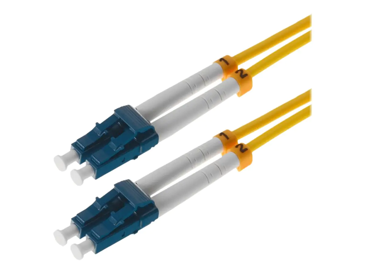 Helos - Patch-Kabel - LC Single-Modus (M) bis LC Single-Modus (M) - 3 m - Glasfaser - Duplex - 9/125 Mikrometer - OS2 - Gelb Helos - Patch-Kabel - LC Single-Modus (M) bis LC Single-Modus (M) - 3 m - Glasfaser - Duplex - 9/125 Mikrometer - OS2 - Gelb