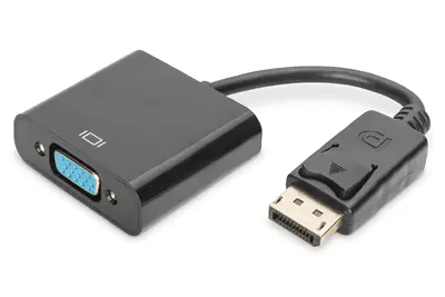 ASSMANN - DisplayPort-Adapter - DisplayPort (M) zu HD-15 (VGA) (W) - 15 cm - geformt - Schwarz ASSMANN - DisplayPort-Adapter - DisplayPort (M) zu HD-15 (VGA) (W) - 15 cm - geformt - Schwarz