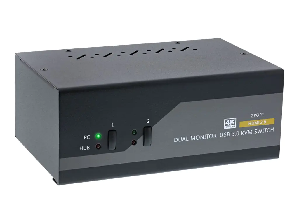 InLine 62652I - KVM-/Audio-/USB-Switch - 2 x KVM/Audio/USB - 1 lokaler Benutzer - Desktop