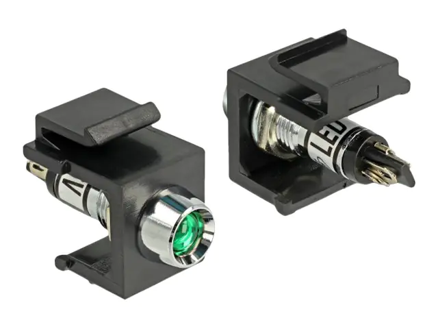 Delock Keystone LED green 6 V - Modulare Eingabe - Schwarz