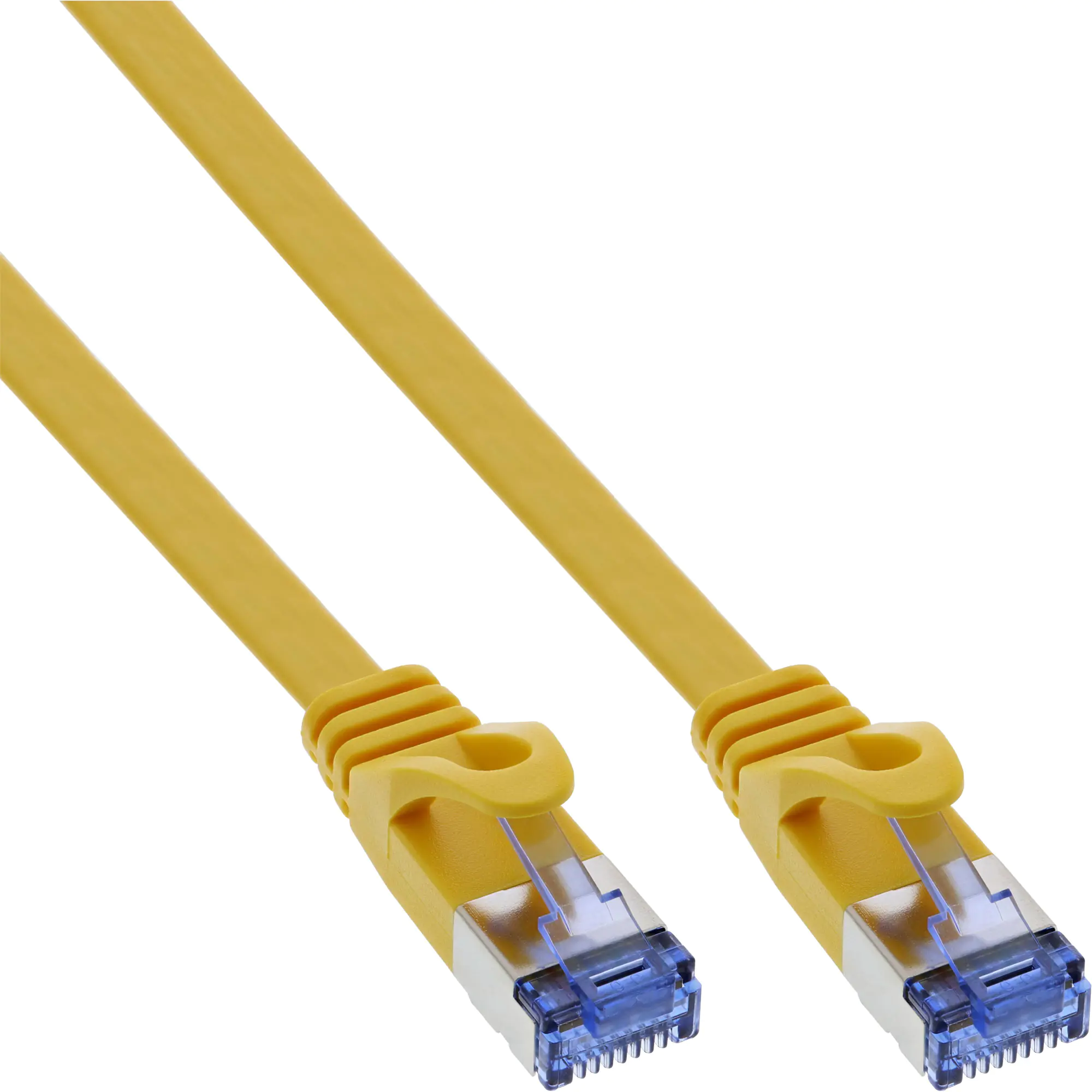InLine - Patch-Kabel - RJ-45 (M) zu RJ-45 (M) - 50 cm - U/FTP, PiMF - CAT 6a - geformt, flach - Gelb