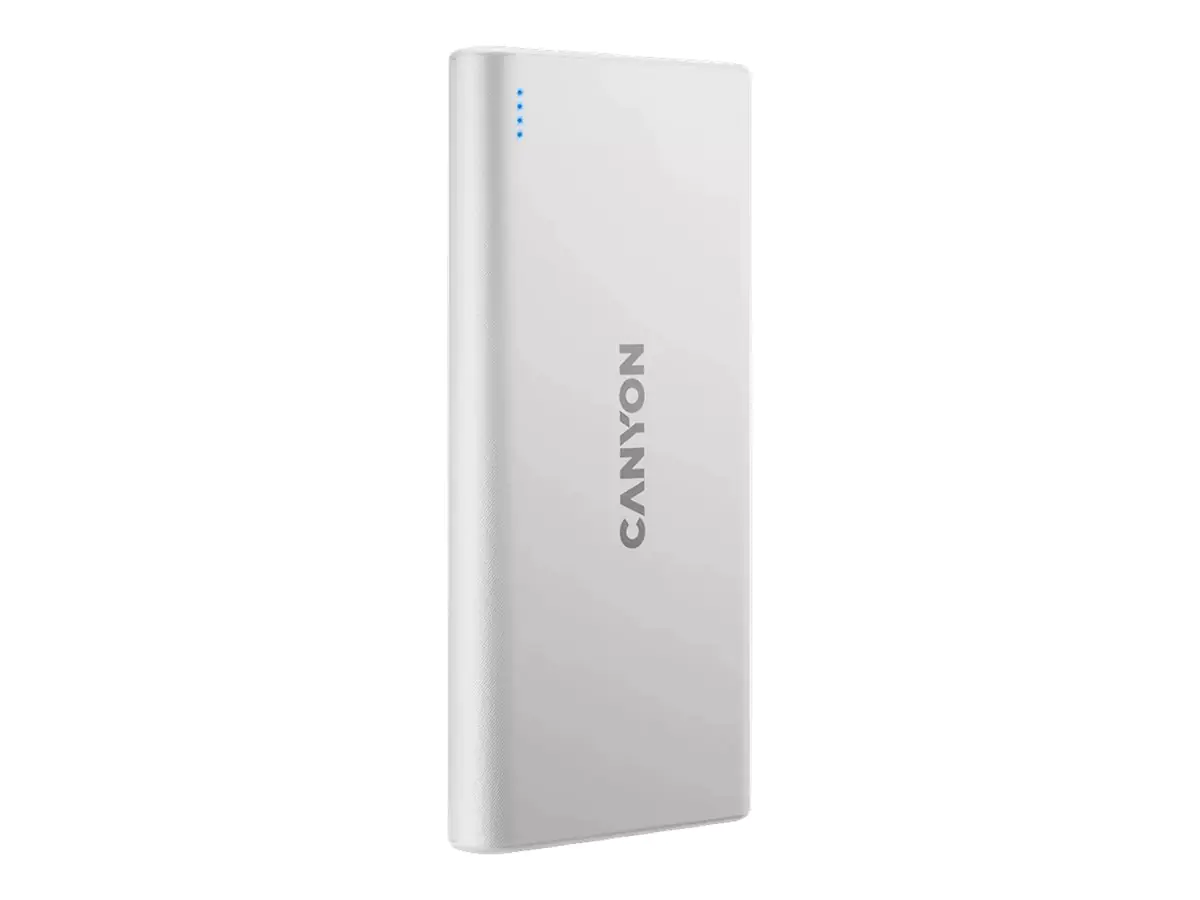 Canyon PB-106 - Powerbank - 10000 mAh - 2.1 A - 2 Ausgabeanschlussstellen (USB) CNE-CPB1006W