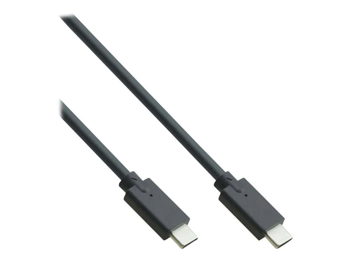 InLine - USB-Kabel - 24 pin USB-C (M) zu 24 pin USB-C (M) - USB 3.2 Gen 2 - 20 V - 5 A - 2 m - USB-Stromversorgung (100 W) - Schwarz InLine - USB-Kabel - 24 pin USB-C (M) zu 24 pin USB-C (M) - USB 3.2 Gen 2 - 20 V - 5 A - 2 m - USB-Stromversorgung (100 W) - Schwarz