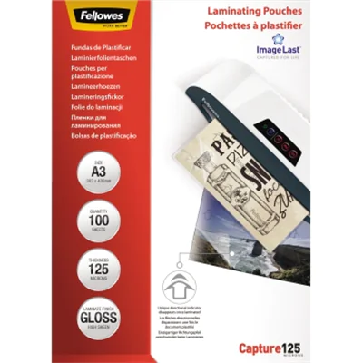 Fellowes Laminierfolie ImageLast 5307506 DIN A3 tr 100 St./Pack. Fellowes Laminierfolie ImageLast 5307506 DIN A3 tr 100 St./Pack.