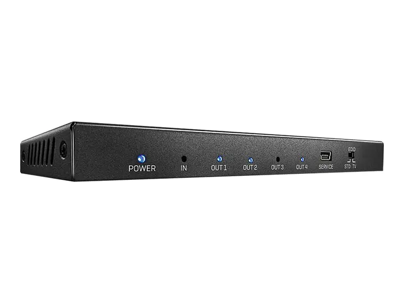 Lindy 4 Port HDMI 2.0 18G Splitter - Video-/Audio-Splitter - 4 x HDMI - Desktop Lindy 4 Port HDMI 2.0 18G Splitter - Video-/Audio-Splitter - 4 x HDMI - Desktop