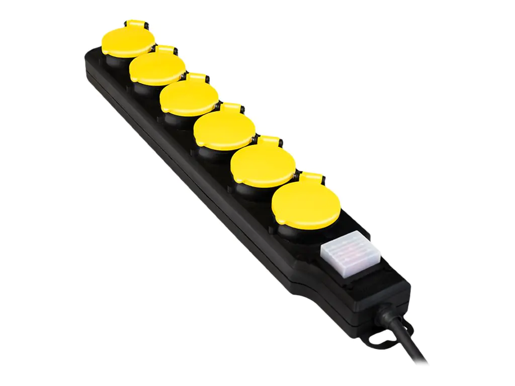 LogiLink Steckdosenleiste - Wechselstrom 250 V - 3680 Watt - Ausgangsanschlüsse: 6 (6 x Leistungs-CEE 7/3) LPS256