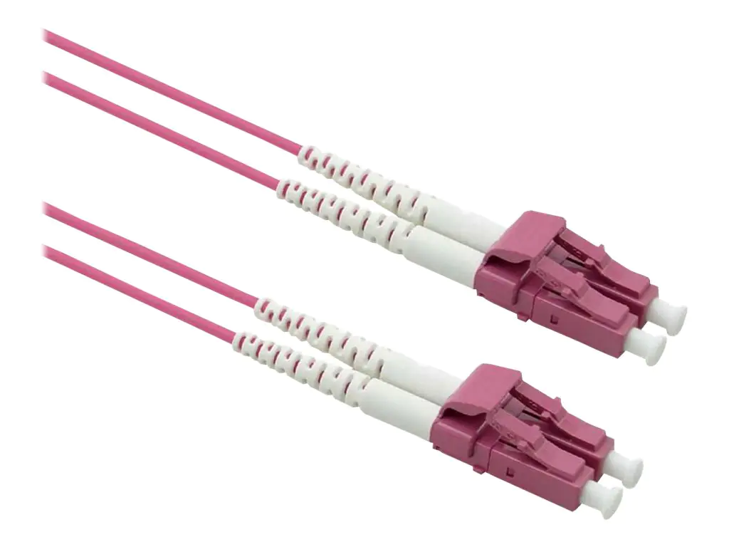 Roline - Patch-Kabel - LC Multi-Mode (M) zu LC Multi-Mode (M) - 3 m - 3 mm - Glasfaser - Duplex - 50/125 Mikrometer - OM4 - halogenfrei, Innen, Überbrückungskabel - violett