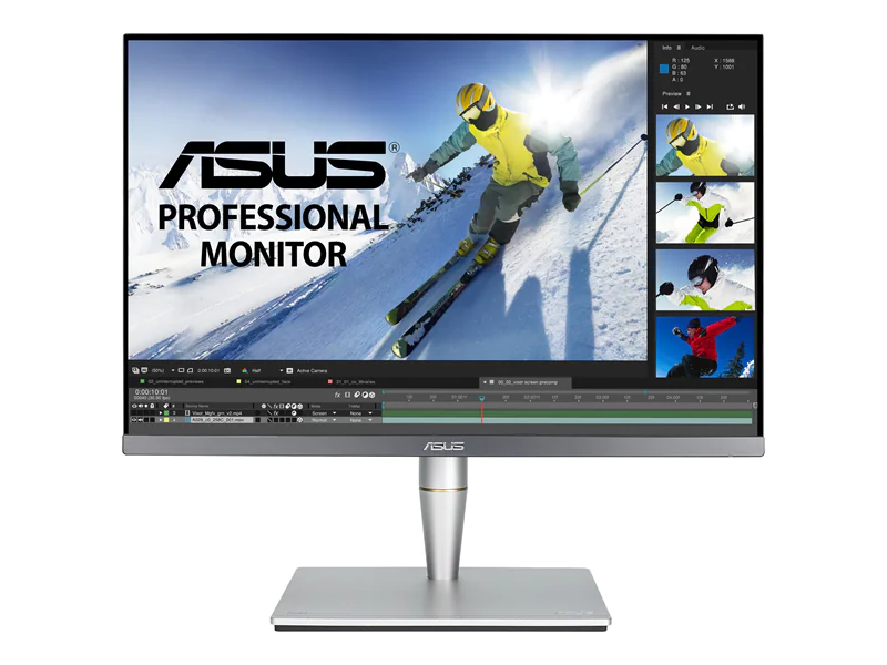 ASUS ProArt PA24AC - LCD-Monitor - 61.2 cm (24.1") - 1920 x 1200 WUXGA @ 70 Hz - IPS - 400 cd/m² - 1000:1 - DisplayHDR 400 - 5 ms - 2xHDMI, DisplayPort, USB-C - Lautsprecher - Grau