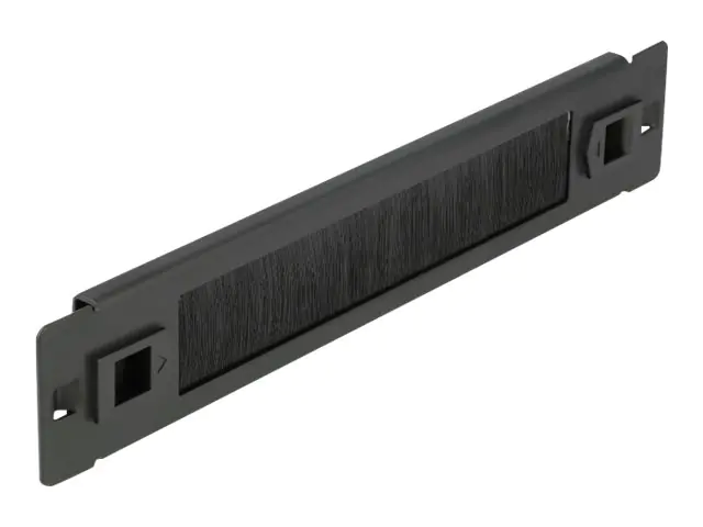 DeLOCK - Kabelabdeckung mit Bürsten - Rack montierbar - Schwarz - 1U - 25.4 cm (10")
