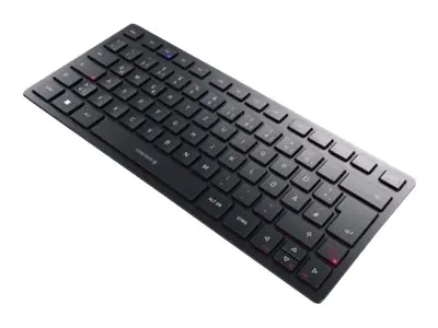 CHERRY KW 9200 MINI - Tastatur - kabellos - 2.4 GHz, Bluetooth 5.0 - AZERTY - Belgien - Tastenschalter: CHERRY SX - Schwarz