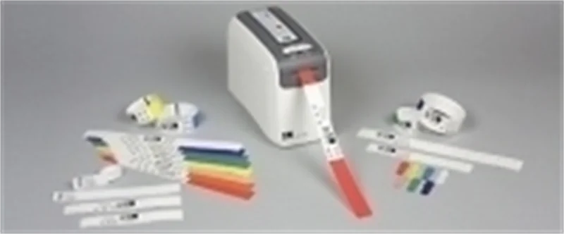Zebra Z-Band Direct - Polypropylen (PP) - permanenter Acrylklebstoff - perforiert - 6 mil - orange, Fühlmarke schwarz - 25.4 x 279.4 mm 1200 Stck. (6 Rolle(n) 10006995-6K
