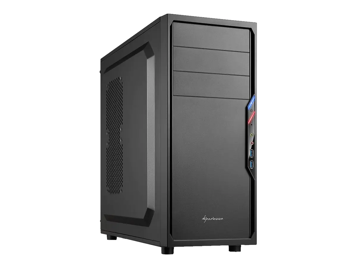 Sharkoon VS4-V - Tower - ATX - keine Spannungsversorgung - Schwarz - USB/Audio