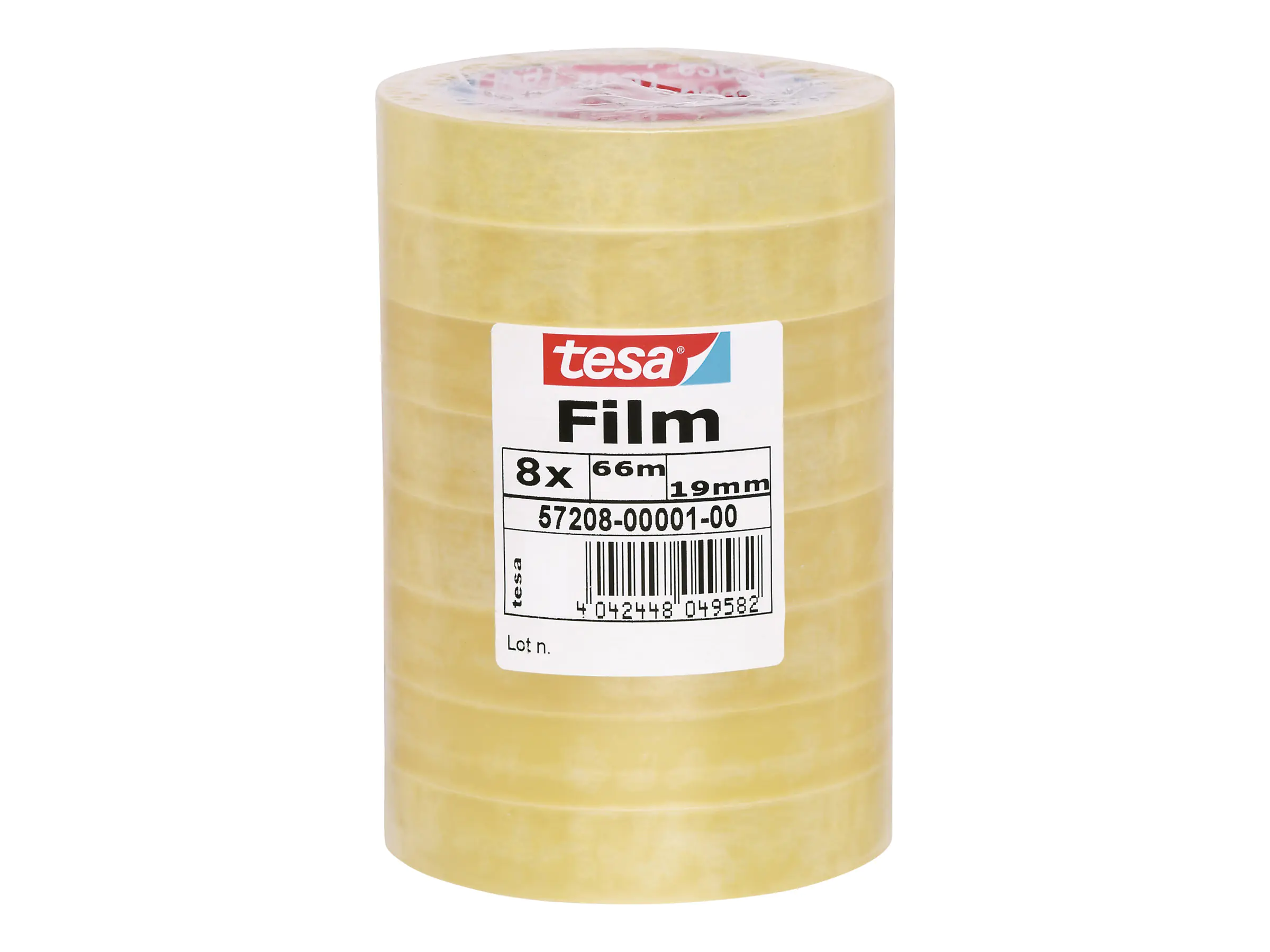 Tesa Tesafilm - Büro-Klebeband - 19 mm x 66 m - Polypropylenfolie - transparent (Packung mit 8) 57208-00001-00
