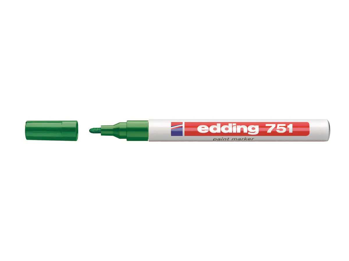 edding Lackmarker 751 4-751004 1-2mm Rundspitze permanent grün