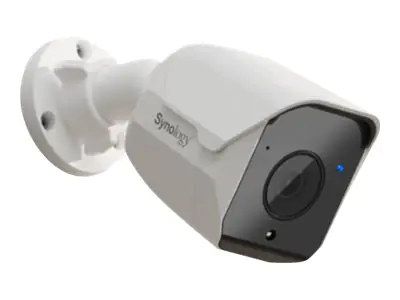 Synology BC500 - Netzwerk-Überwachungskamera - Bullet - Außenbereich, Innenbereich - staub-/wasserdicht - Farbe (Tag&Nacht) - 5 MP - 2880 x 1620 - 720p, 1080p - feste Brennweite - Audio - LAN 10/100 - H.264, H.265 - Gleichstrom 12 V / PoE Klasse 3 - TAA-k