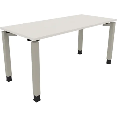 Schreibtisch Vierfuß Quadratrohr B1600xT700xH680-820 ws/Weiß Schreibtisch Vierfuß Quadratrohr B1600xT700xH680-820 ws/Weiß