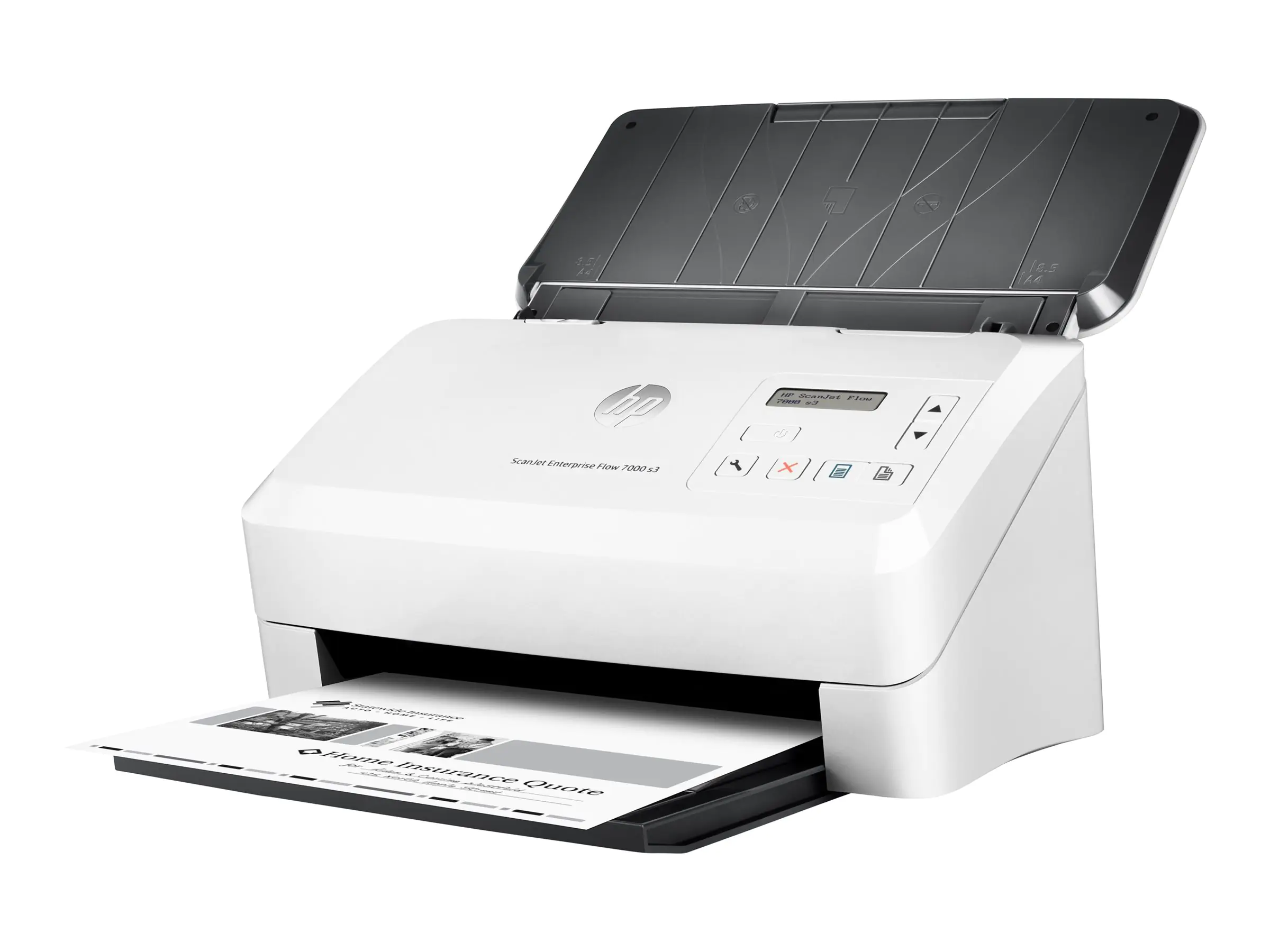 HP ScanJet Enterprise Flow 7000 s3 Sheet-feed Scanner - Dokumentenscanner - Duplex - 216 x 3100 mm - 600 dpi x 600 dpi - bis zu 75 Seiten/Min. (einfarbig) L2757A#B19