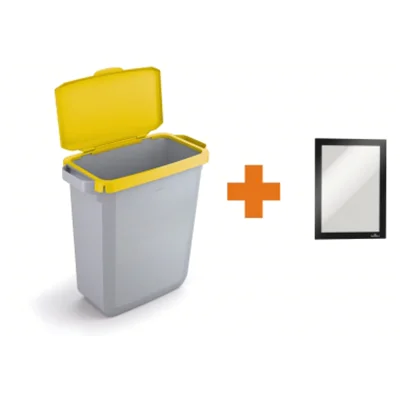 DURABLE Abfalleimer DURABIN® 60L 60l Polypropylen grau 1 Sortierfach DURABLE Abfalleimer DURABIN® 60L 60l Polypropylen grau 1 Sortierfach