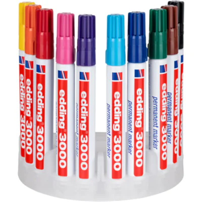 edding Permanentmarker 3000 4-3000-10 1,5-3mm sort. 10St.