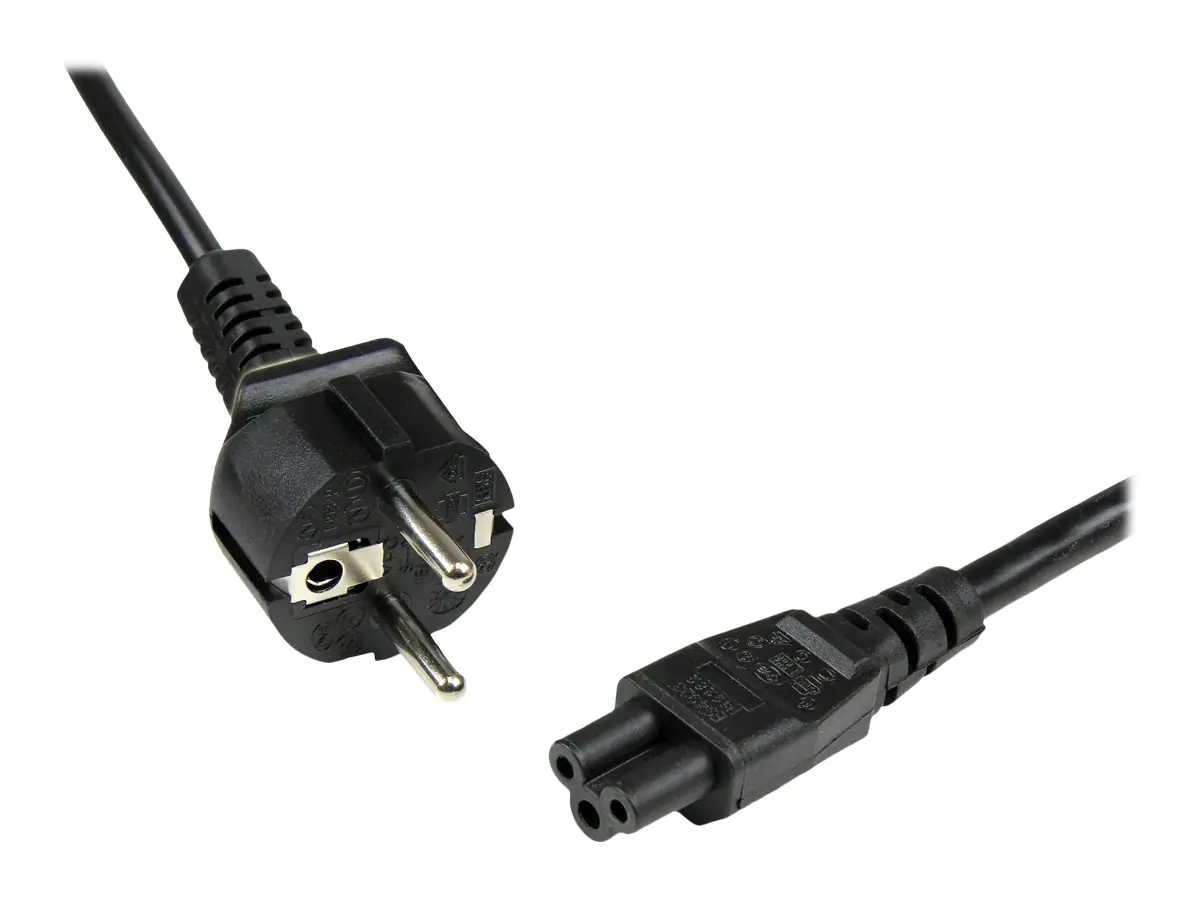 StarTech 2 m Laptop Ladekabel, EU Schuko auf C5, 2,5A 250V, 18AWG, Notebook / Laptop Ersatzstromkabel, Laptop Netzteil Stromkabel, Kleeblatt/Mickey Mouse Netzkabel (PXTNB3SEU2M) - Stromkabel - IEC 60320 C5 zu power CEE 7/7 (M) - Wechselstrom 250 V - 2 m - StarTech 2 m Laptop Ladekabel, EU Schuko auf C5, 2,5A 250V, 18AWG, Notebook / Laptop Ersatzstromkabel, Laptop Netzteil Stromkabel, Kleeblatt/Mickey Mouse Netzkabel (PXTNB3SEU2M) - Stromkabel - IEC 60320 C5 zu power CEE 7/7 (M) - Wechselstrom 250 V - 2 m -
