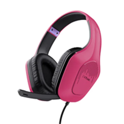 Trust GXT 415P Zirox - Headset - ohrumschließend - kabelgebunden - 3,5 mm Stecker - pink Trust GXT 415P Zirox - Headset - ohrumschließend - kabelgebunden - 3,5 mm Stecker - pink
