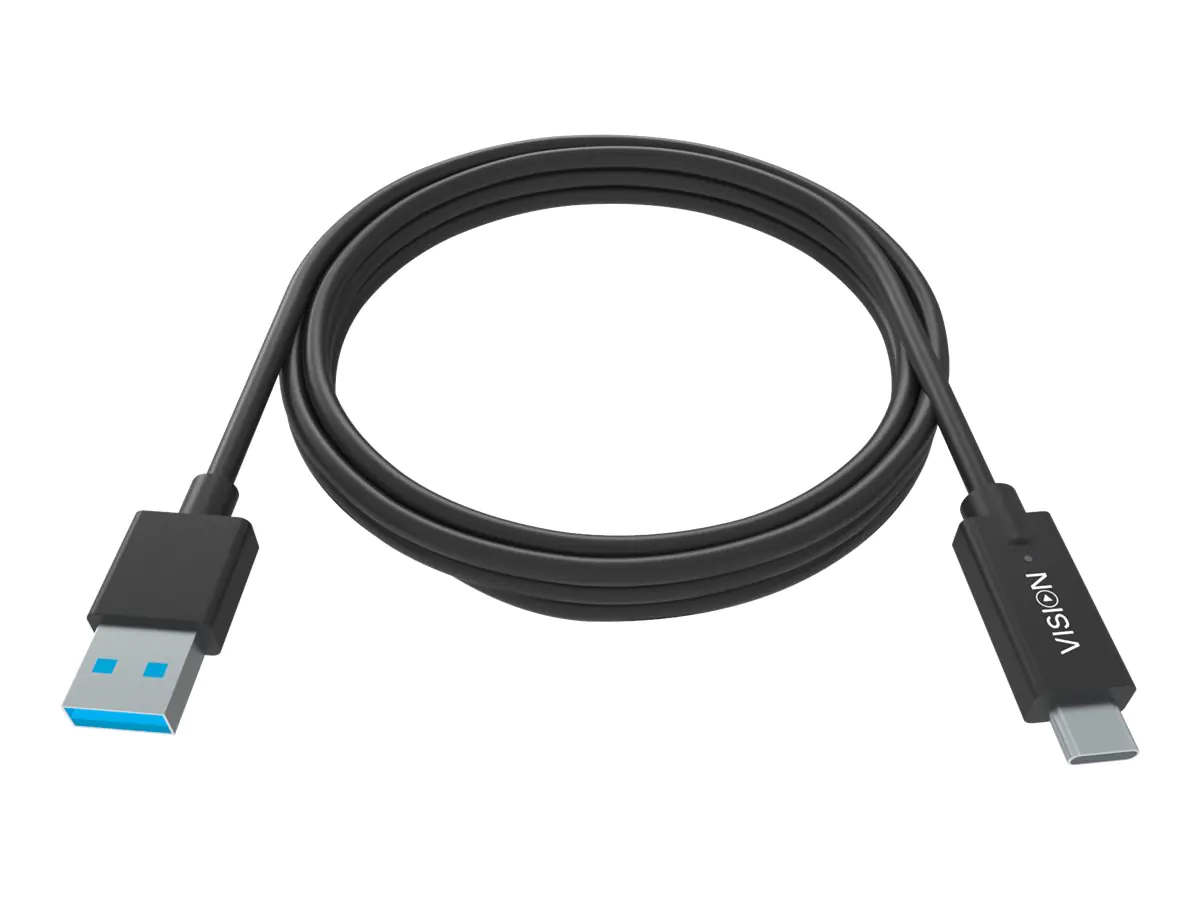 Vision Professional - USB-Kabel - 24 pin USB-C (M) zu USB Typ A (M) - USB 3.0 - 3 A - Schwarz Vision Professional - USB-Kabel - 24 pin USB-C (M) zu USB Typ A (M) - USB 3.0 - 3 A - Schwarz
