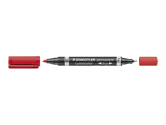 STAEDTLER Permanentmarker Lumocolor duo 348 WP4 0,6mm/1,5mm 4 St./Pack.