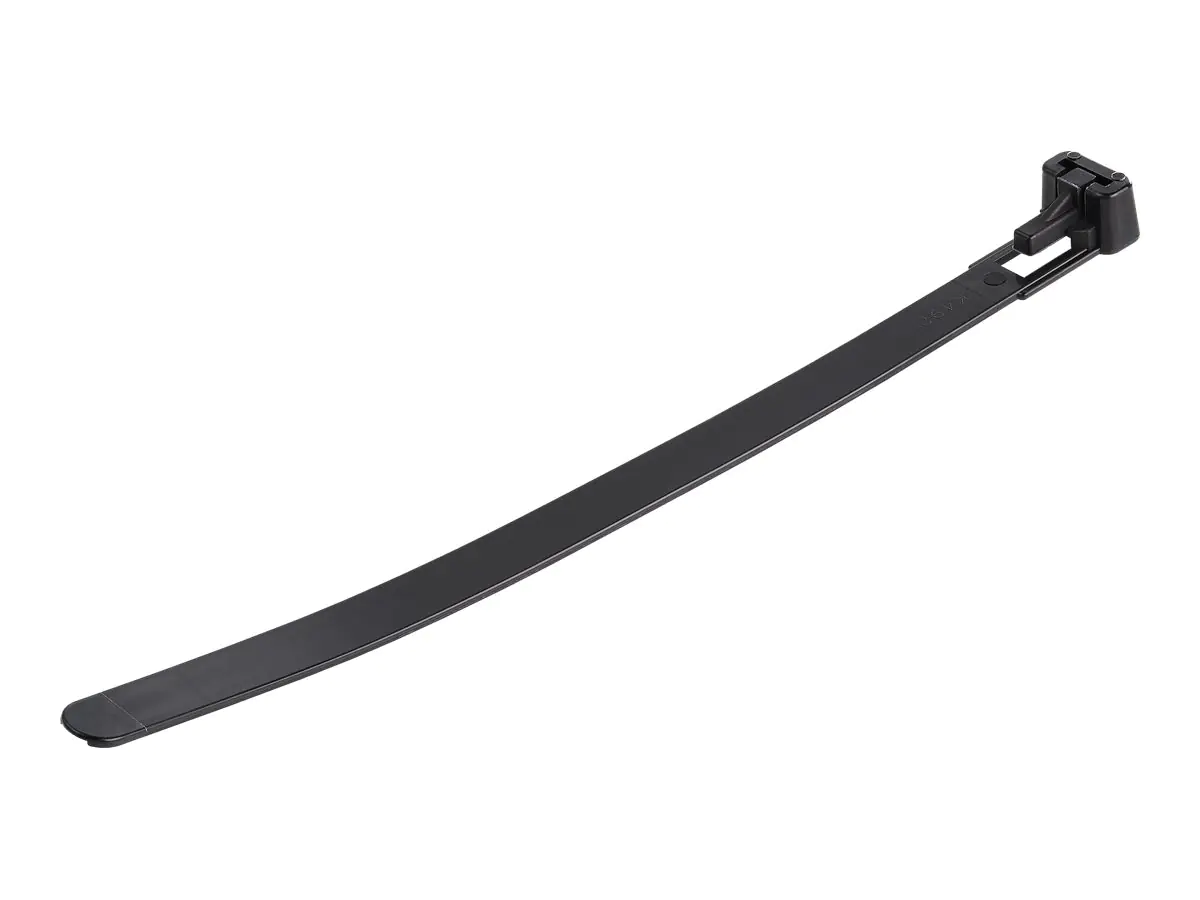 StarTech 15cm(6") Reusable Cable Ties, 7mm(1/4") wide, 35mm(1-3/8") Bundle Dia. 22kg(50lb) Tensile Strength, Releasable Nylon Ties, Indoor/Outdoor, 94V-2/UL Listed, 100 Pack, Black - Nylon 66 Plastic - TAA (CBMZTRB6BK) - Kabelbinder - 15 cm - Schwarz - TA