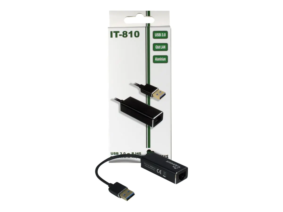 Argus IT-810 - Netzwerkadapter - USB 3.0 - Gigabit Ethernet - Schwarz