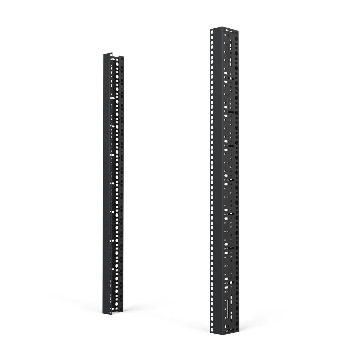 Schroff 19"PANEL/SLIDE MOUNT 20U RAL7021 (2X) - Rack-Zubehör