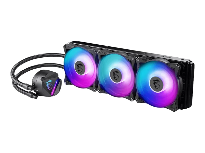 MSI MAG CORELIQUID 360R V2 - Prozessor-Flüssigkeitskühlsystem - Kühlergröße: 360 mm - (für: LGA1156, AM2, AM2+, LGA1366, AM3, LGA1155, AM3+, LGA2011, FM1, FM2, LGA1150, FM2+, LGA2011-3, LGA1151, AM4, LGA2066, TR4, SP3, sTRX4, LGA1200, LGA1700) - 120 mm