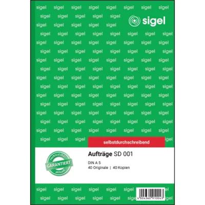 SIGEL Auftragsformular SD001 DIN A5 selbstdurchschreibend 2x40Blatt SIGEL Auftragsformular SD001 DIN A5 selbstdurchschreibend 2x40Blatt