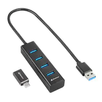 Trust Shark 4-Port USB 3.2 Gen 1 Alu Hub bk