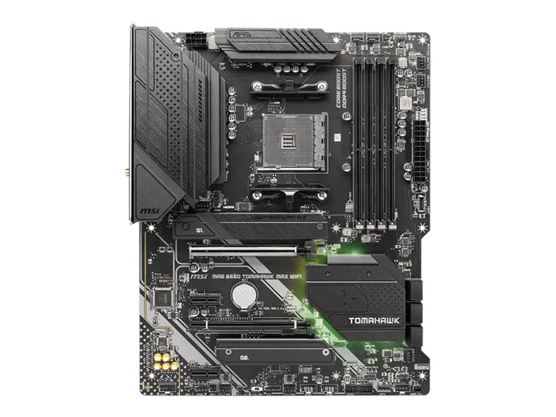 MSI MAG B550 TOMAHAWK MAX WIFI - Motherboard - ATX - Socket AM4 - AMD B550 Chipsatz - USB-C 3.2 Gen2, USB-C 3.2 Gen 1, USB 3.2 Gen 2, USB 3.2 Gen 1 - 2.5 Gigabit LAN, Wi-Fi 6, Bluetooth - Onboard-Grafik (CPU erforderlich) 7C94-043R