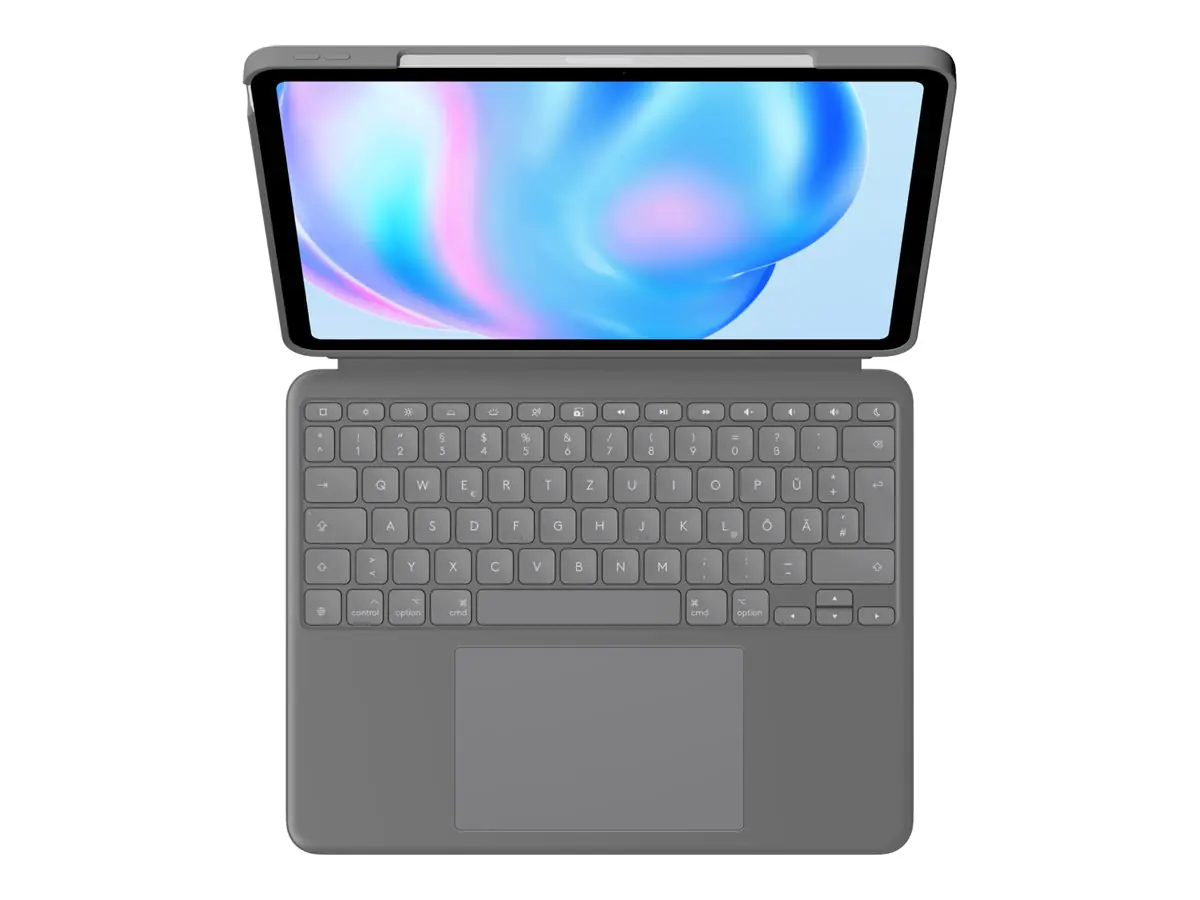 Logitech Combo Touch - Tastatur und Foliohülle - mit Trackpad - hintergrundbeleuchtet - Apple Smart