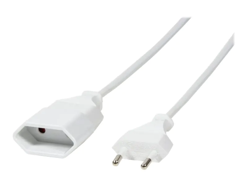 LogiLink - Spannungsversorgungs-Verlängerungskabel - Eurostecker (M) bis Eurostecker (W) - 1 m - weiß