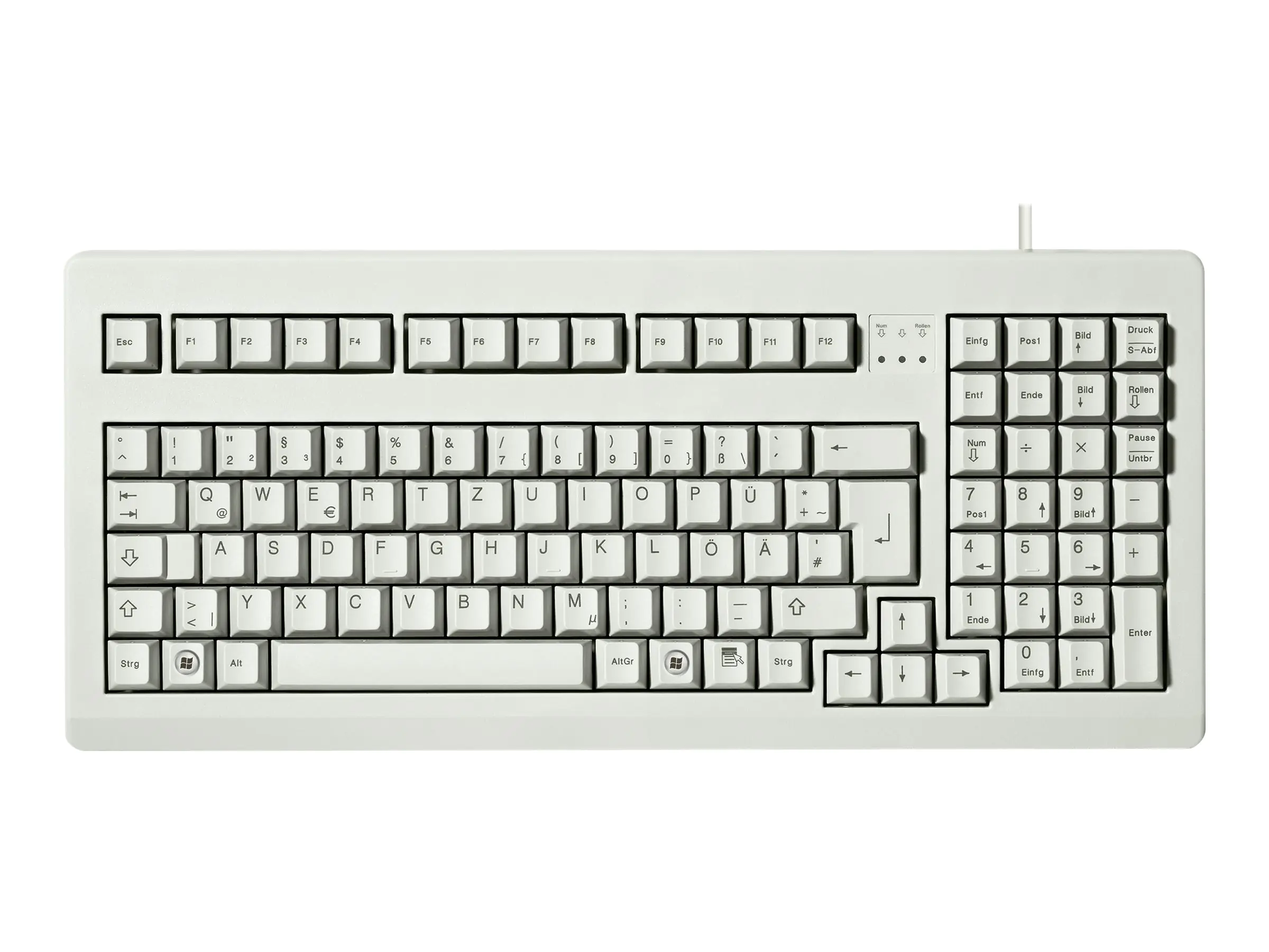 CHERRY G80-1800 - Tastatur - PS/2, USB - Spanisch - Hellgrau