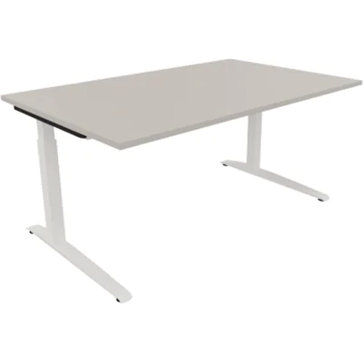 Schreibtisch Kufe Einzels. Quadrat B1600xT1000xH650-850 ws/Lichtgrau Schreibtisch Kufe Einzels. Quadrat B1600xT1000xH650-850 ws/Lichtgrau