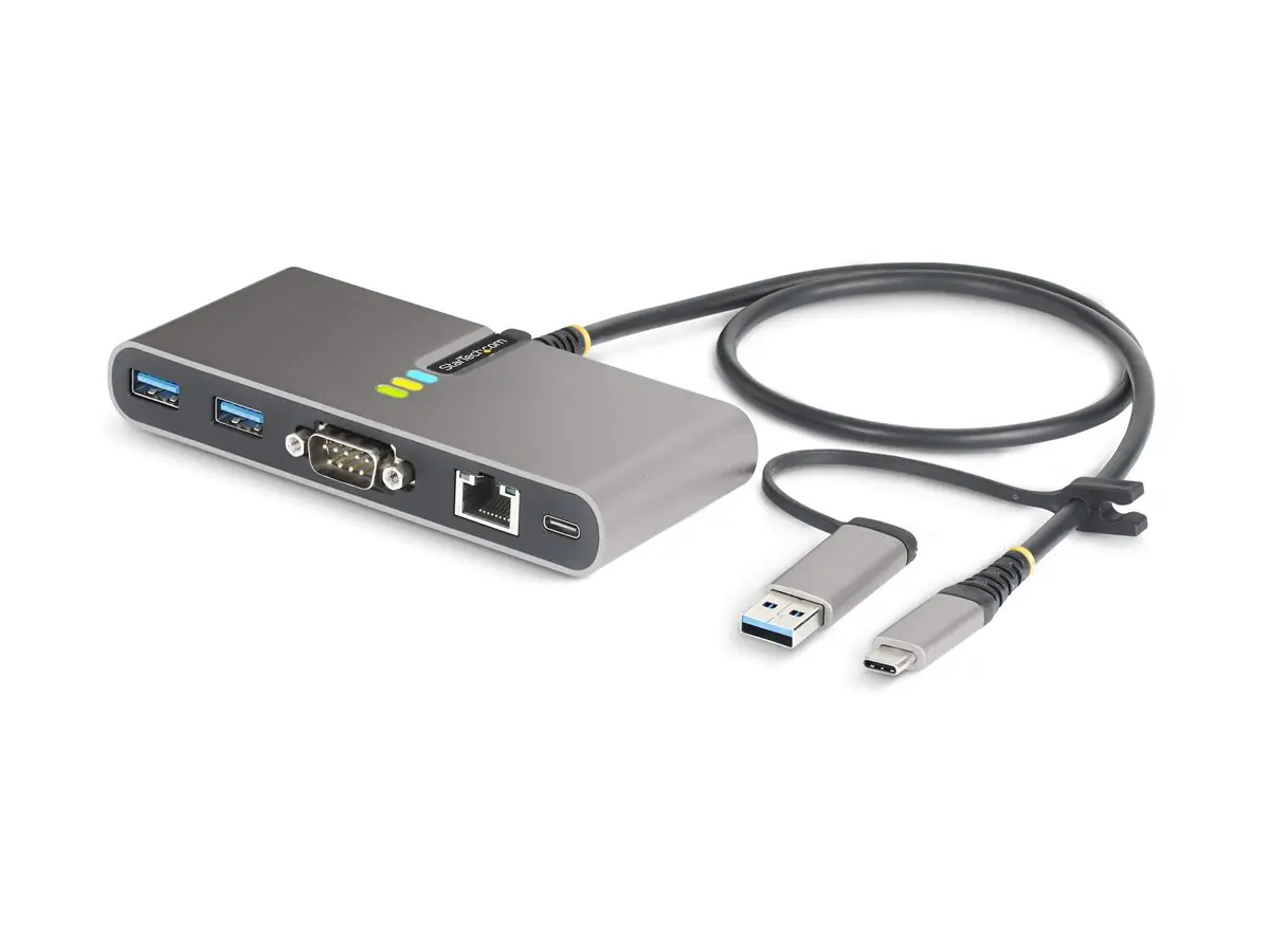 StarTech.com 2-Port USB-C/USB-A Hub with GbE 5G2A1SGBB-USB-C-HUB