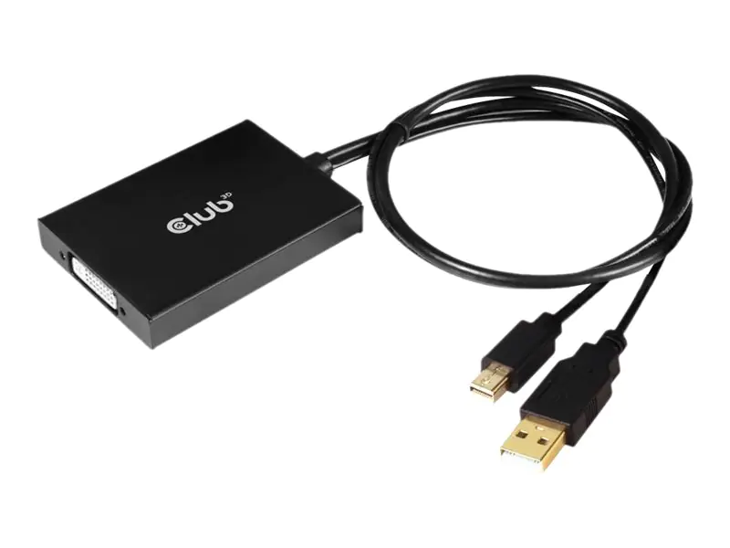 Club 3D - DisplayPort/DVI-Adapter - Dual Link - USB (nur Strom), Mini DisplayPort (M) zu DVI-D (W) - DisplayPort 1.2a - 60 cm - USB-Strom, aktiv