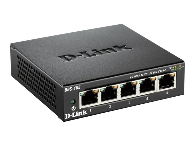 D-Link DGS 105 - Switch - 5 x 10/100/1000 - Desktop D-Link DGS 105 - Switch - 5 x 10/100/1000 - Desktop