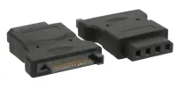 InLine - Netzteil - interne Stromversorgung, 4-polig (W) bis SATA-Stromstecker (W) - Schwarz