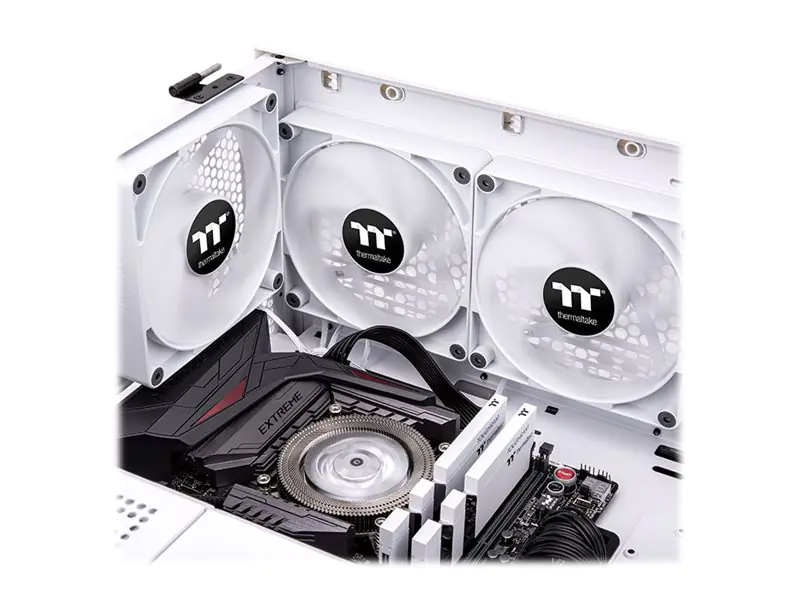 Thermaltake CT140 - Gehäuselüfter - 140 mm - weiß (Packung mit 2) CL-F152-PL14WT-A
