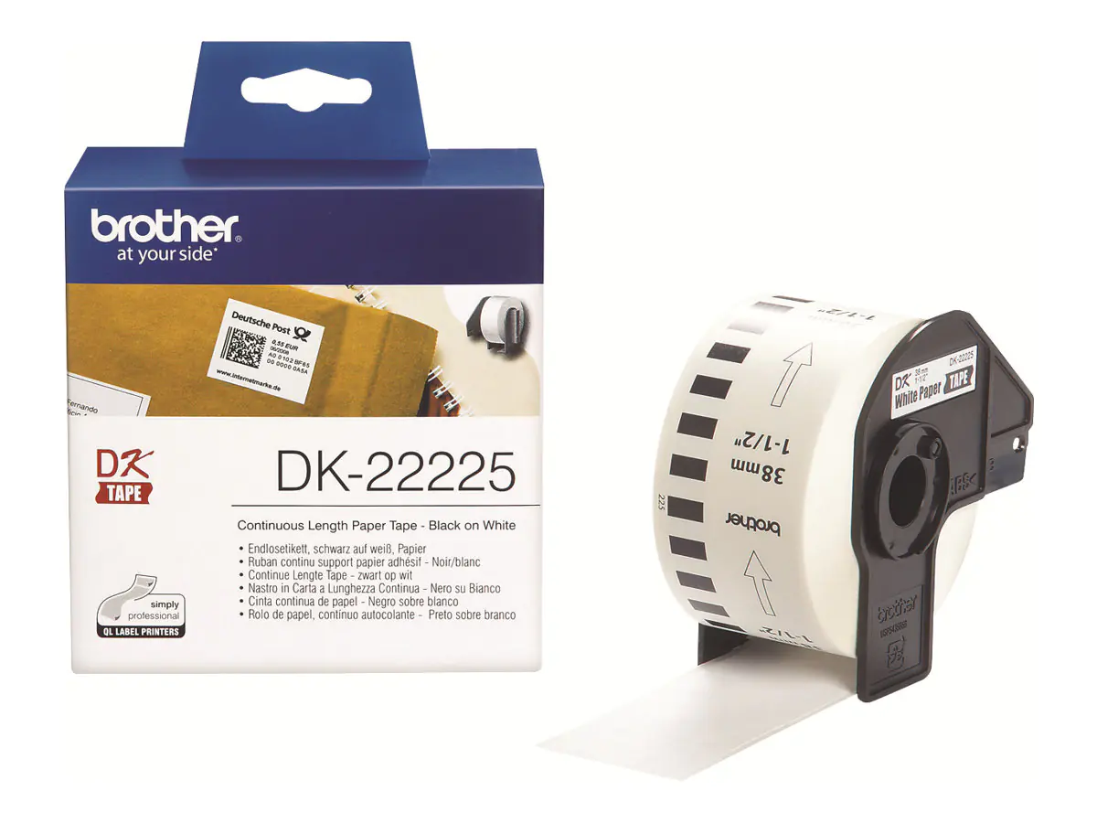 Brother DK-22225 - Papier - Schwarz auf Weiß - Rolle (3,8 cm x 30,5 m) DK22225