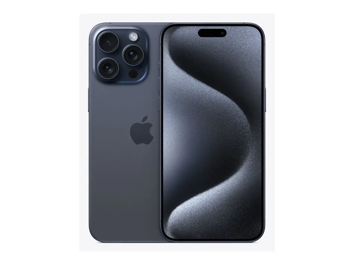 Apple iPhone 15 Pro Max - 5G Smartphone - Dual-SIM / Interner Speicher 256 GB - OLED-Display - 6.7" - 2796 x 1290 pixels (120 Hz) - Triple-Kamera 48 MP, 12 MP, 12 MP - front camera 12 MP - Blue Titanium