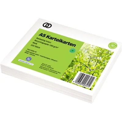 Soennecken Karteikarte oeco Recycling DIN A5 liniert weiß 100 St./Pack.
