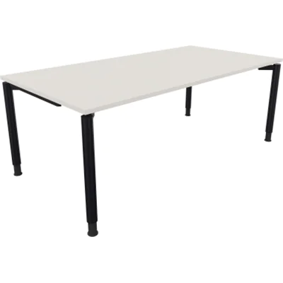 Schreibtisch Vierfuß Rundrohr B2000xT1000xH680-820 an/Weiß Schreibtisch Vierfuß Rundrohr B2000xT1000xH680-820 an/Weiß