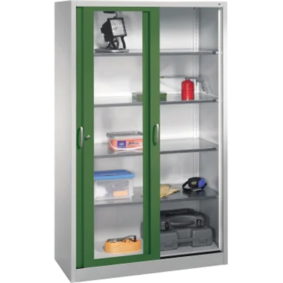 C+P Werkzeugschrank 2059055S10042 Schiebetür 1950x1200x500mm lgr/rgn